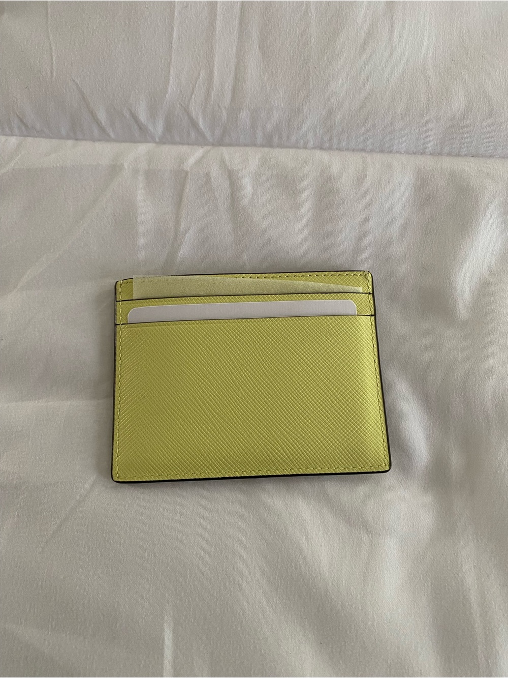 kate spade lemon yellow Saffiano card case - Picture 2 of 3